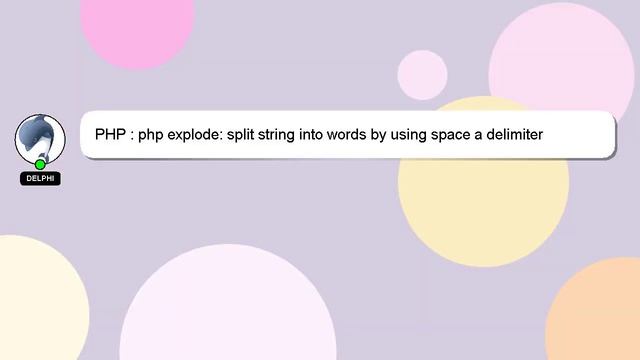 PHP : php explode: split string into words by using space a delimiter смотреть онлайн