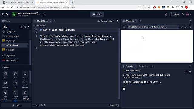 Freecodecamp Basic Node and Express - Meet the Node Console Challenge (2023) смотреть онлайн