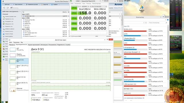 Тест скорости нового test Western Digital WD Red 2 TB (WD20EFRX) Инициализация жёсткого диска смотреть онлайн