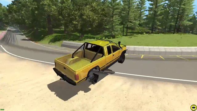 BeamNG Drive Spike Strip Crashes 10