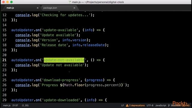 Distributing Electron Applications : Setup Auto Updates for macOS | packtpub.com смотреть онлайн