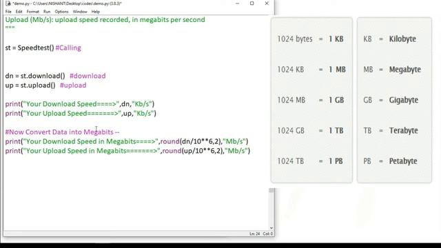 Python Project - 1 - Internet Speed Test with Python|Python SpeedTest|Python in hindi| смотреть онлайн