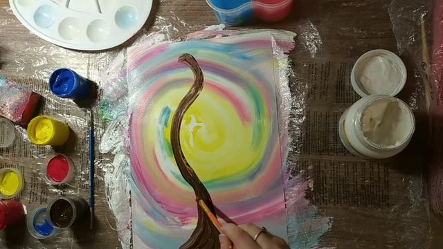 Осеннее дерево, гуашь. Рисуем легко ? смотреть онлайн