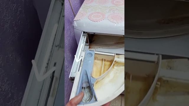 Как вытащить порошкоприёмник (дозатор) стиральной машины Ariston смотреть онлайн