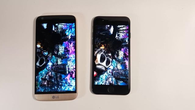 LG G5 vs iPhone 7 JetBlack SpeedTest 4K смотреть онлайн