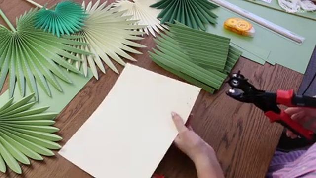 DIY PALM LEAVES PAPER CRAFTS TUTORIAL | Paper Palm Leaf Template Free смотреть онлайн