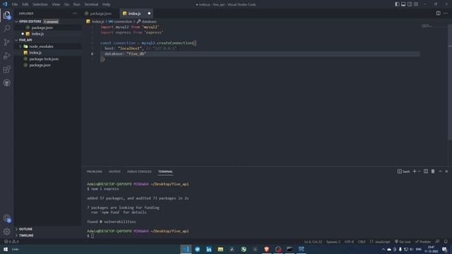 create Node JS API with MYSQL database connection смотреть онлайн