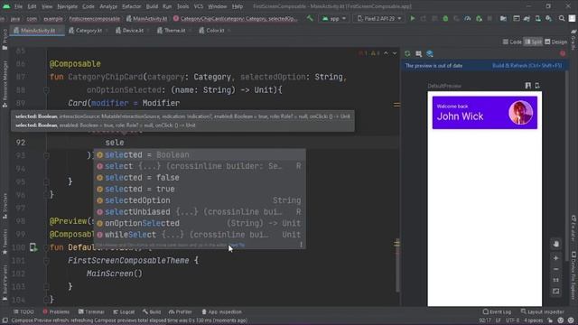 Composable Screen, Chip Costum Compose e LazyVerticalGrid com States - Tutorial Android Kotlin Part смотреть онлайн