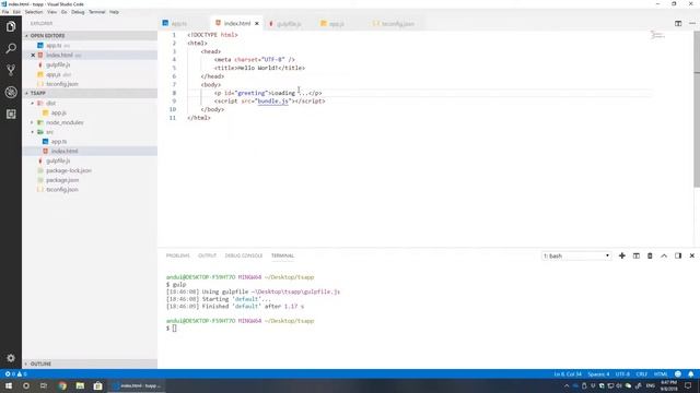 How to prepare a TypeScript workplace. смотреть онлайн