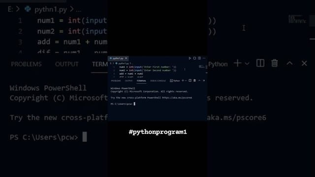 Python Basic Programs Series|| two numbers input by user || #pythonprogram1 смотреть онлайн