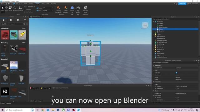 How to export a roblox dummy into Blender смотреть онлайн