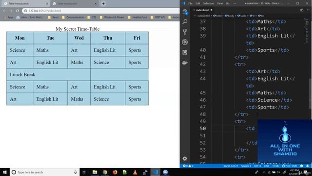 HTML Span table rows and columns React смотреть онлайн