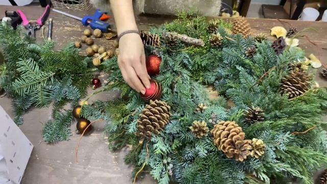 Украшение рождественского венка!!! смотреть онлайн