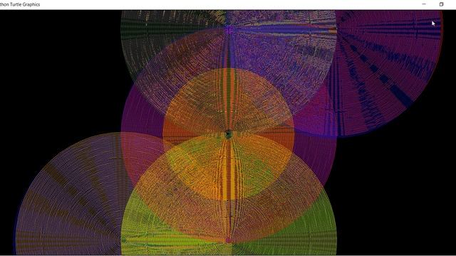 Satisfying moments with Turtle - Abstract Circles drawing from Python смотреть онлайн