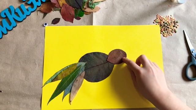 ОСЕННИЕ ПОДЕЛКИ/Как сделать поделки на осень/ Поделки в садик своими руками из сухих листьев/Эмилия смотреть онлайн