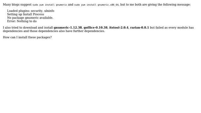 Unix & Linux: How to install gnumeric on Oracle Linux 6? смотреть онлайн