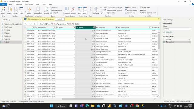 23. Calculate The Sum Of A Column | Power Query Editor | Calculate Sum