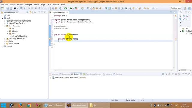 JSF Tutoral 8 : managed bean part 1 смотреть онлайн