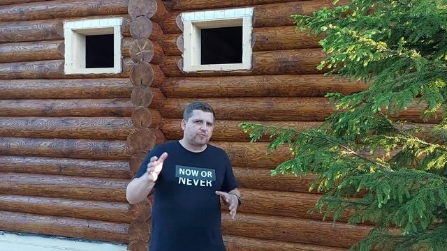 Покраска деревянного дома (сруба из рубленного бревна) (был поражён синевой) - Команда ПАКЛЯ смотреть онлайн