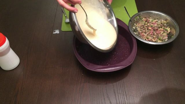 ✔НАЛИВНОЙ ПИРОГ С МЯСОМ. МОМЕНТАЛЬНОЕ ТЕСТО БЕЗ ВЫМЕШИВАНИЯ/QUICK MEAT PIE смотреть онлайн