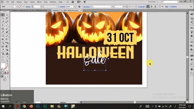 Halloween Poster Design | (Adobe Illustrator And Photoshop)Tutorial