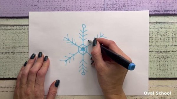 Как нарисовать СНЕЖИНКУ / SNOWFLAKE