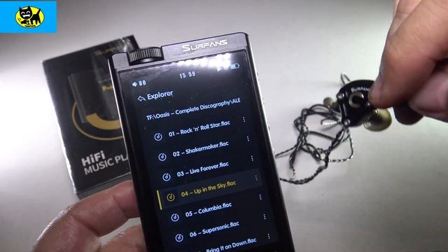 Surfans F35 High Resolution Music Player, 4.0 Inches HiFi Mp3 Player, Lossless DSD Hi Res