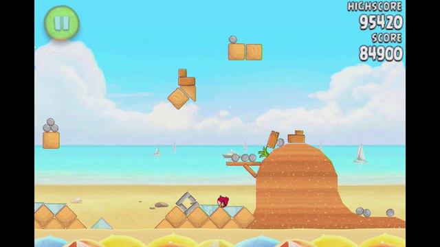 Angry Birds Rio Level 28 (6-13) Beach Volley 3 Star Walkthrough смотреть онлайн