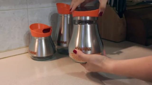 Набор банок для сыпучих продуктов (800/1060/1550 мл) арт. V9234