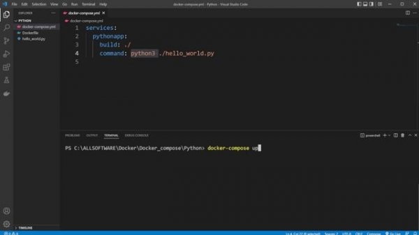 How to run Python scripts in Dokcer using Docker Compose