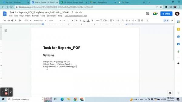 AppSheet How To Include Ref_Rows Data or Child Records in PDF Automation