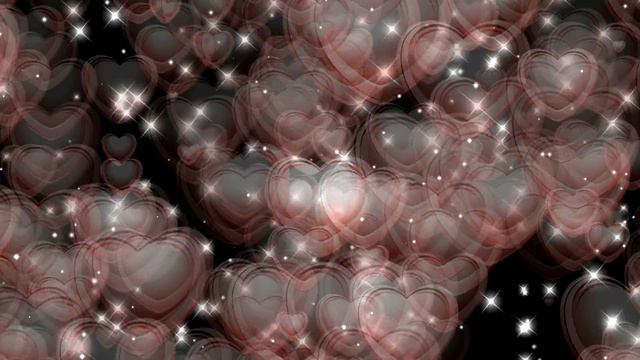 Delicate pink hearts on a black background смотреть онлайн