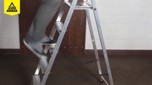 Стремянка алюминиевая 5 ступеней KRAUSE SAFETY 128959