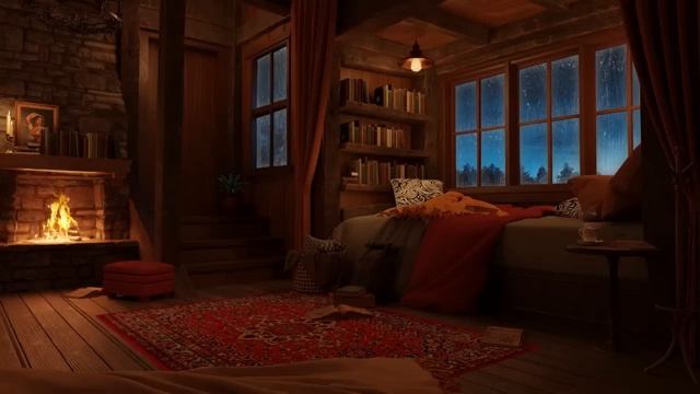 Cozy Room with Relaxing Rain Sounds for Sleeping _ Deep Sleep, White Noise, Sleep Sounds, ASMR Slee смотреть онлайн