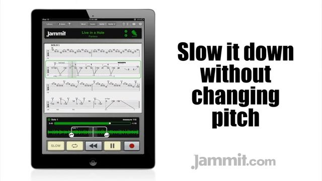 Jammit ipad iphone app Pantera Video Live in a Hole "learn to play guitar" смотреть онлайн
