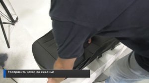 Установка автомобильных чехлов на HYUNDAI SOLARIS хэтчбек ("рисунок строчка")