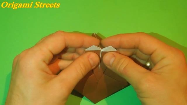 Как сделать собаку из бумаги. Оригами #собака Origami dog смотреть онлайн