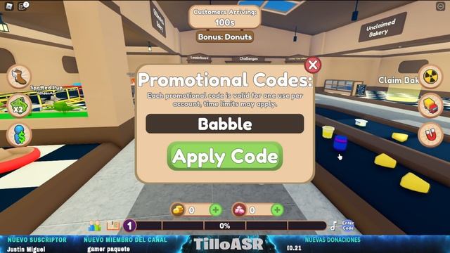 Todos los Códigos de ? BAKERY SIMULATOR ? activos de 2022 de ROBLOX / CODES GRATIS смотреть онлайн