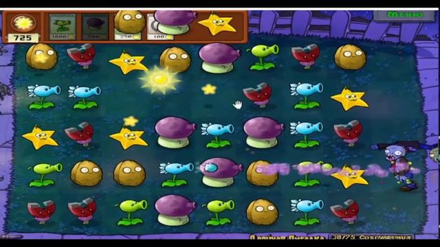 ПРохождение игры PLants Vs. Zombie мини игры: Увидеть звёзды, двойная пугалка, зомбоаквариум...