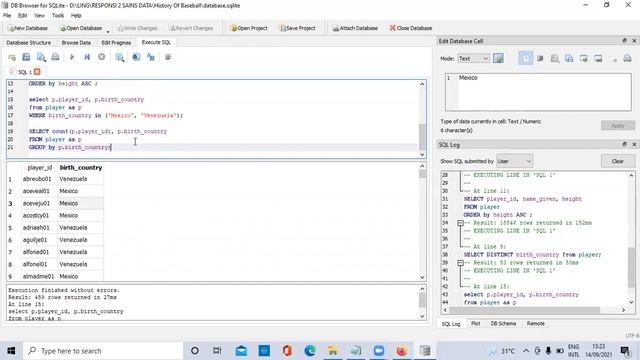 Database Querying using SQL (The History of Baseball Database) смотреть онлайн