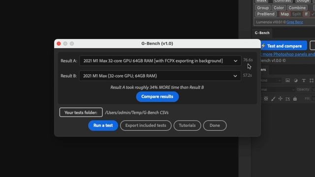 G Bench UXP Benchmark Panel for Photoshop смотреть онлайн