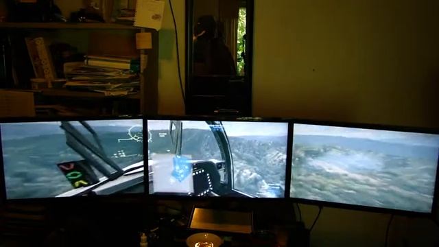 Battlefield 3 Jet Gameplay - Nvidia Surround 5760 x 1080 Multi-Monitor смотреть онлайн