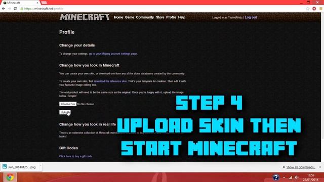 How To Change Your Skin in Minecraft 1.7.4 (TUTORIAL) смотреть онлайн