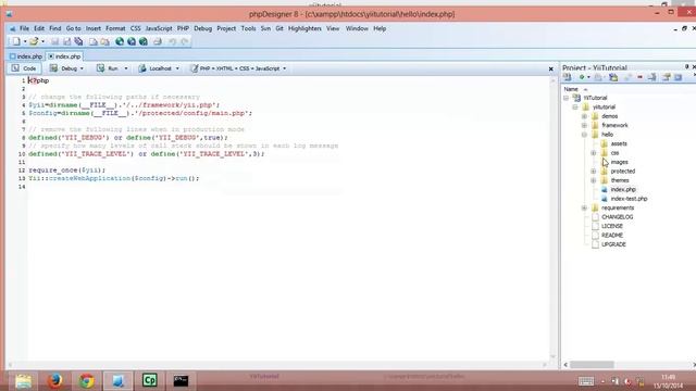 02 Sample web application creation using Yii framework смотреть онлайн