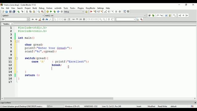 "C" Programming Language || Part-15|| Switch Statement In Telugu смотреть онлайн