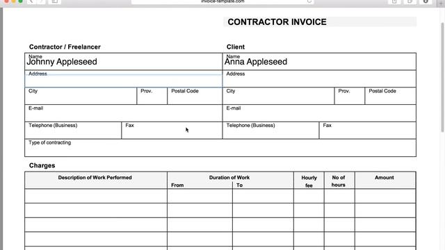 Make a Free Contractor Invoice | Excel | Word | PDF смотреть онлайн