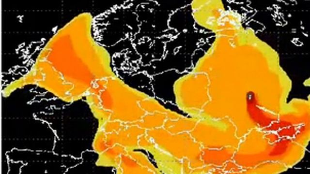 Chernobyl - Radiation fallout plot over Europe смотреть онлайн