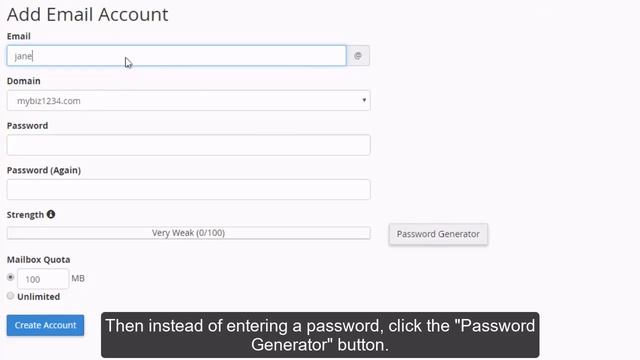 cPanel Email - Using the Password Generator смотреть онлайн