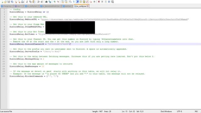 Discord / Garry's Mod Chat Relay Script.Setup смотреть онлайн