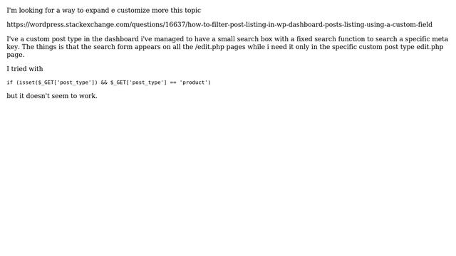 Wordpress: filter custom post type by meta key in dashboard смотреть онлайн
